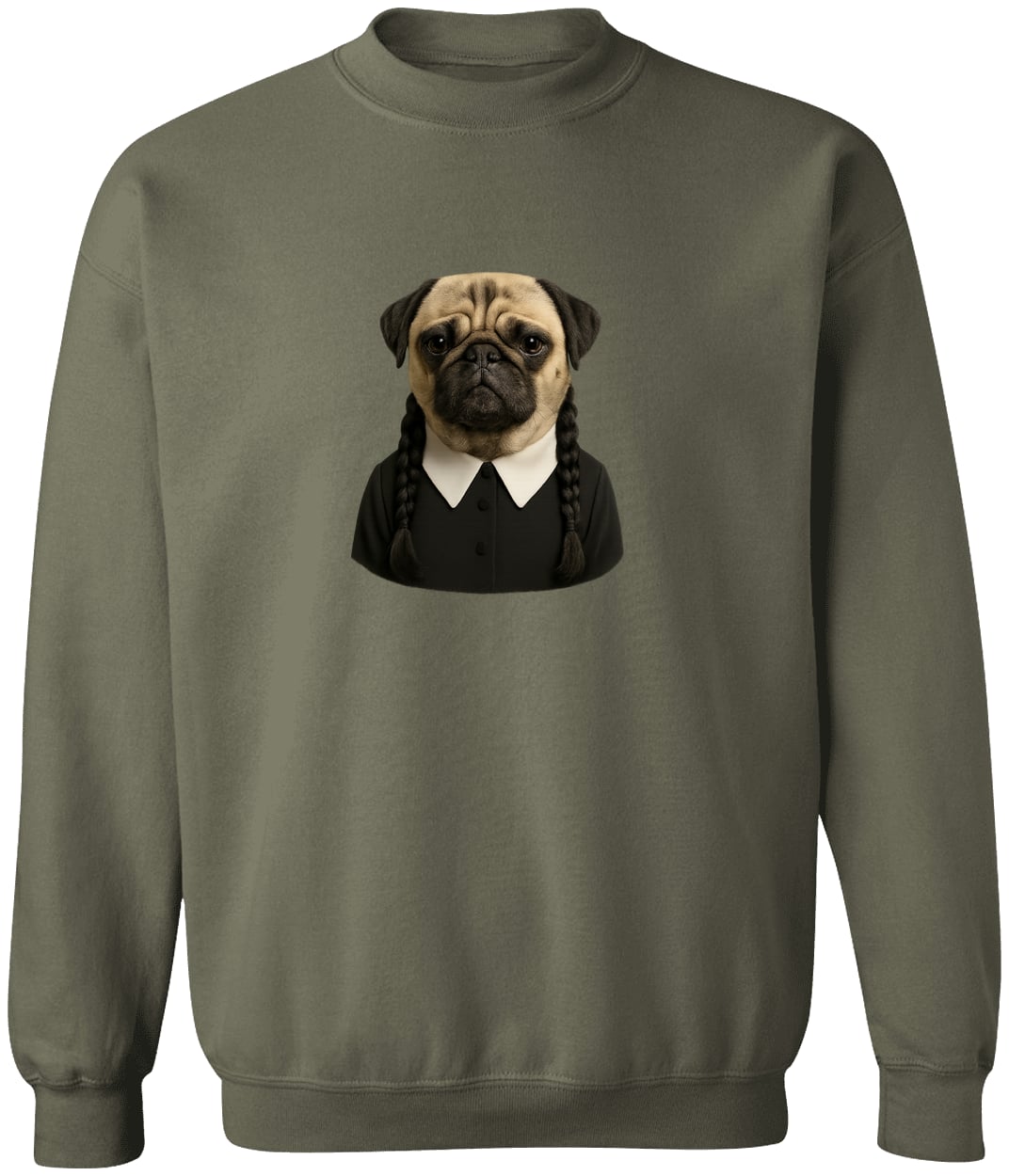 G180 Gildan Crewneck Pullover Sweatshirt - Military Green