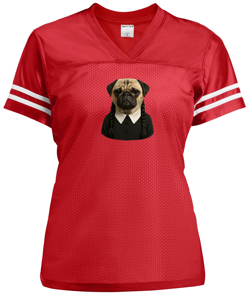 LST307 Sport-Tek Ladies' Replica Jersey - True Red/White