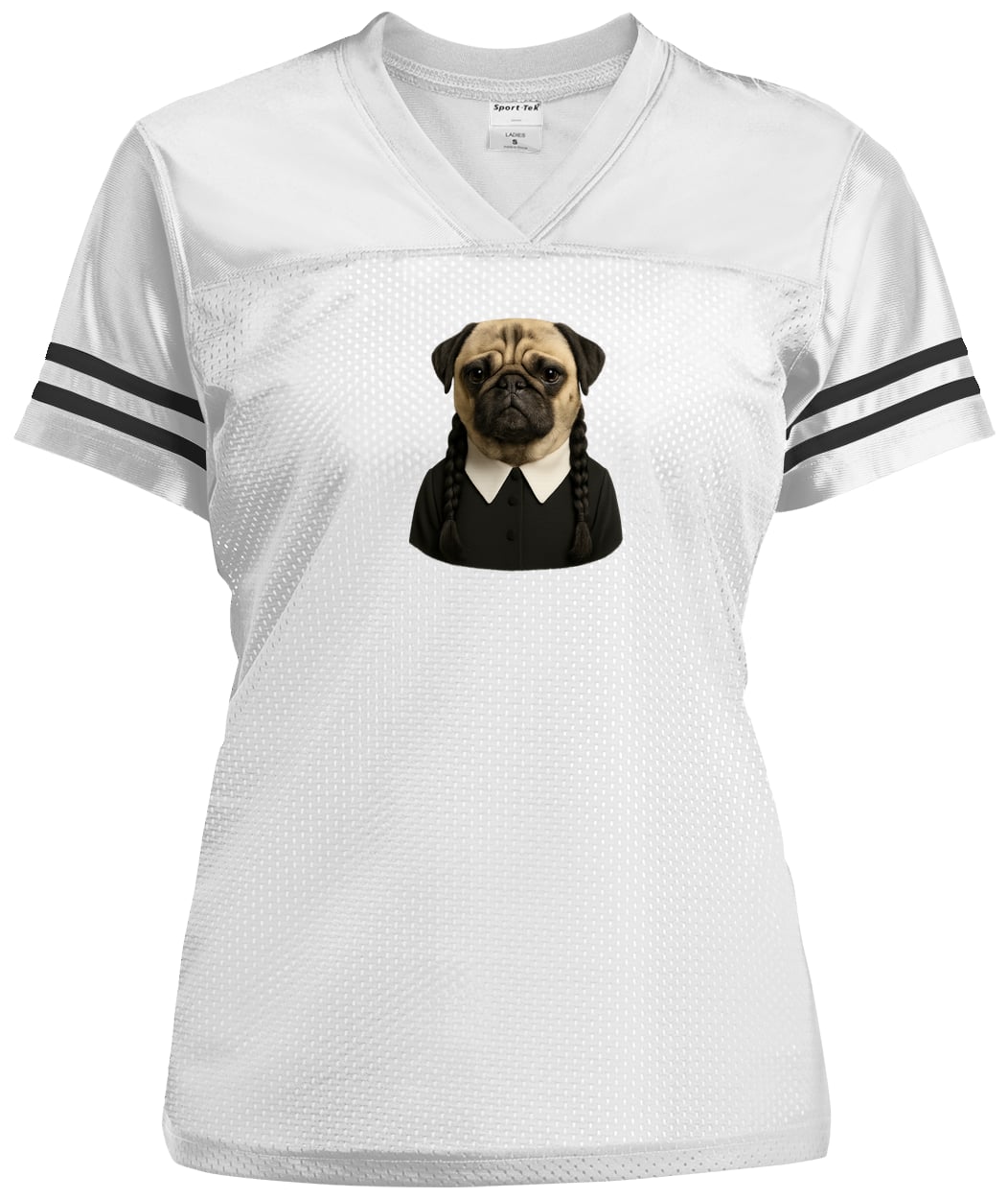 LST307 Sport-Tek Ladies' Replica Jersey - White/Black