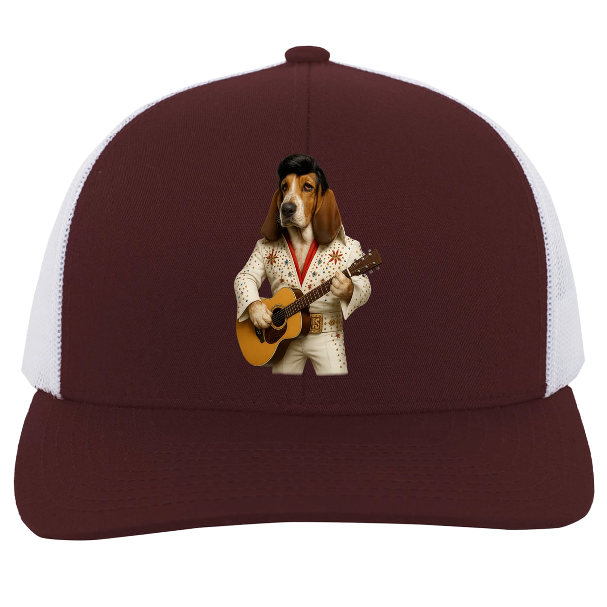 104C Trucker Snap Back - Maroon/White