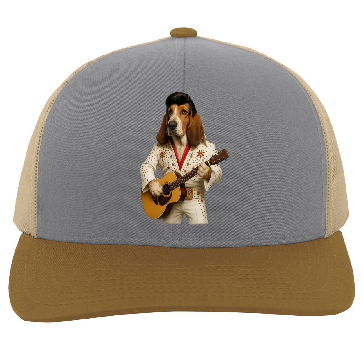 104C Trucker Snap Back - Heather/Beige/Amber