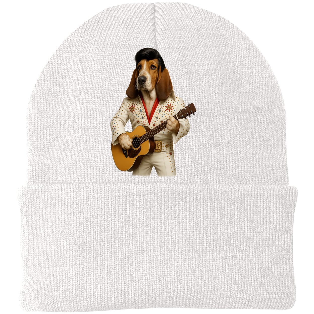 CP90 Port & Company Knit Beanie - White