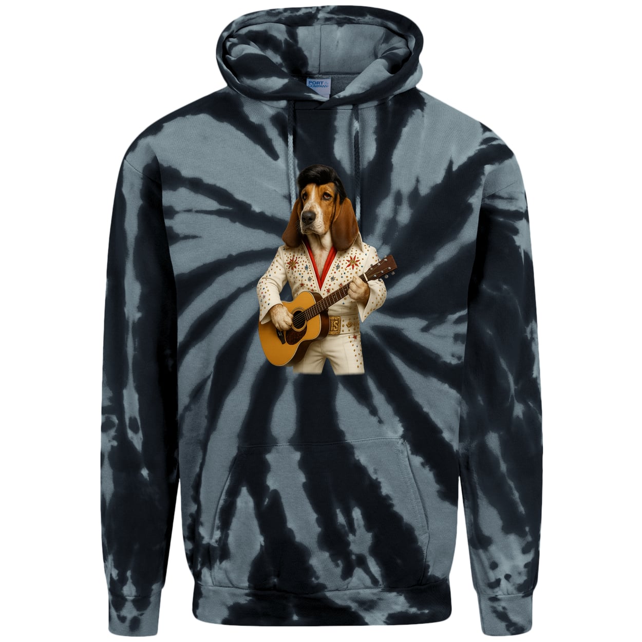 PC146 Port & Company Adult Tie-Dye Pullover Hoodie - Black