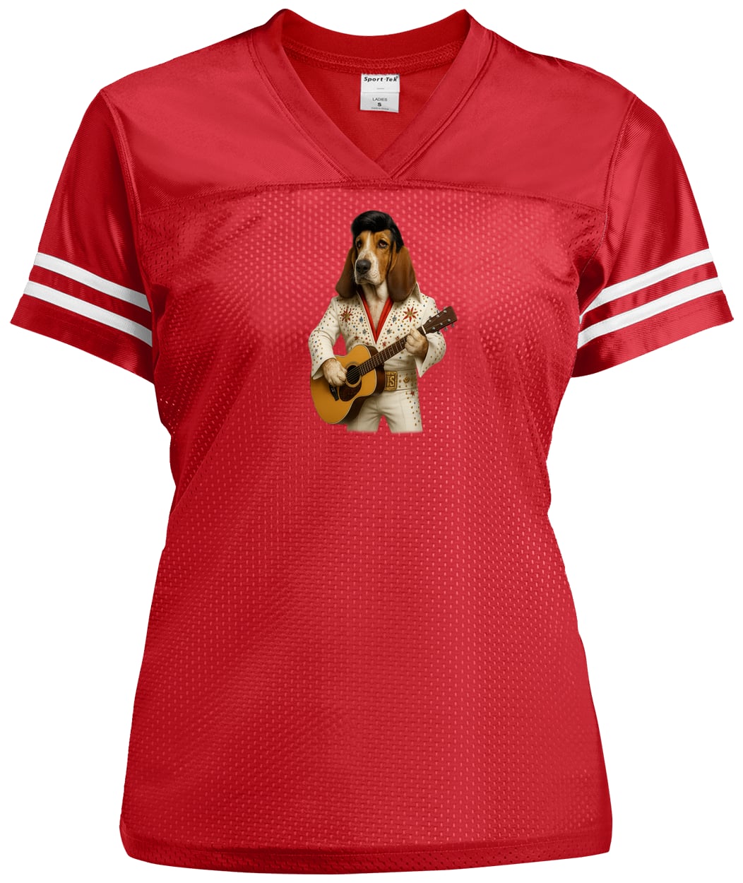 LST307 Sport-Tek Ladies' Replica Jersey - True Red/White