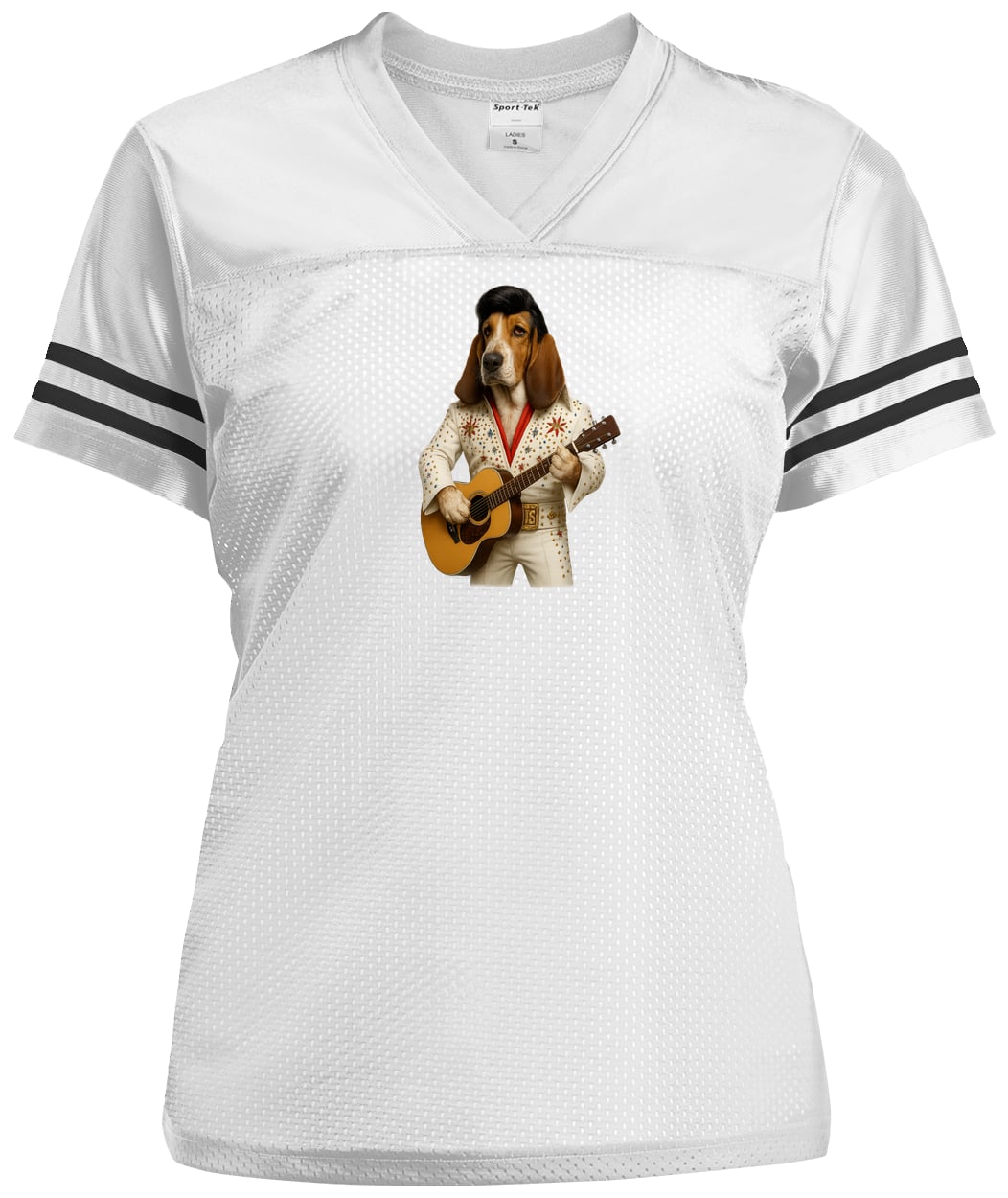 LST307 Sport-Tek Ladies' Replica Jersey - White/Black