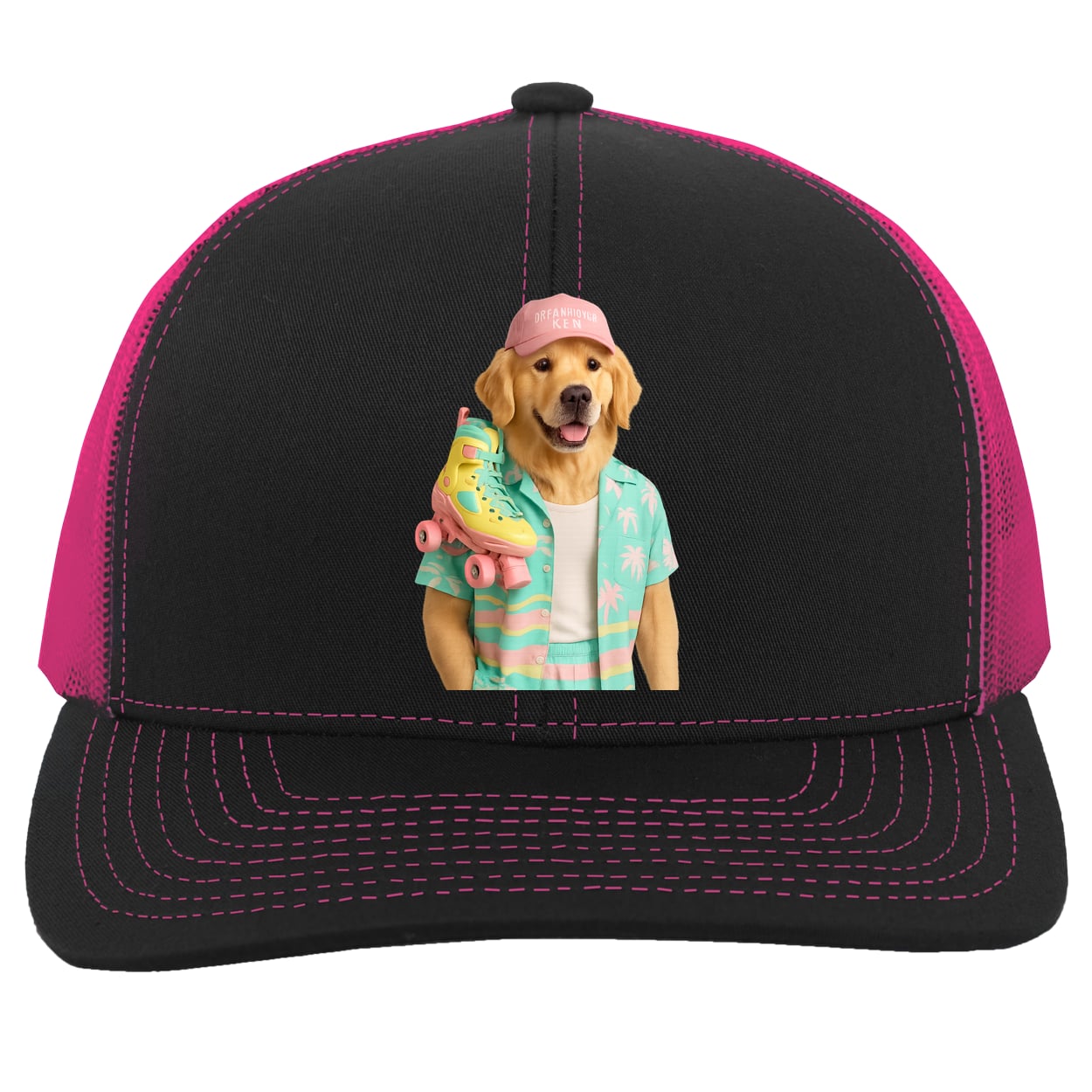 104C Trucker Snap Back - Black/Pink