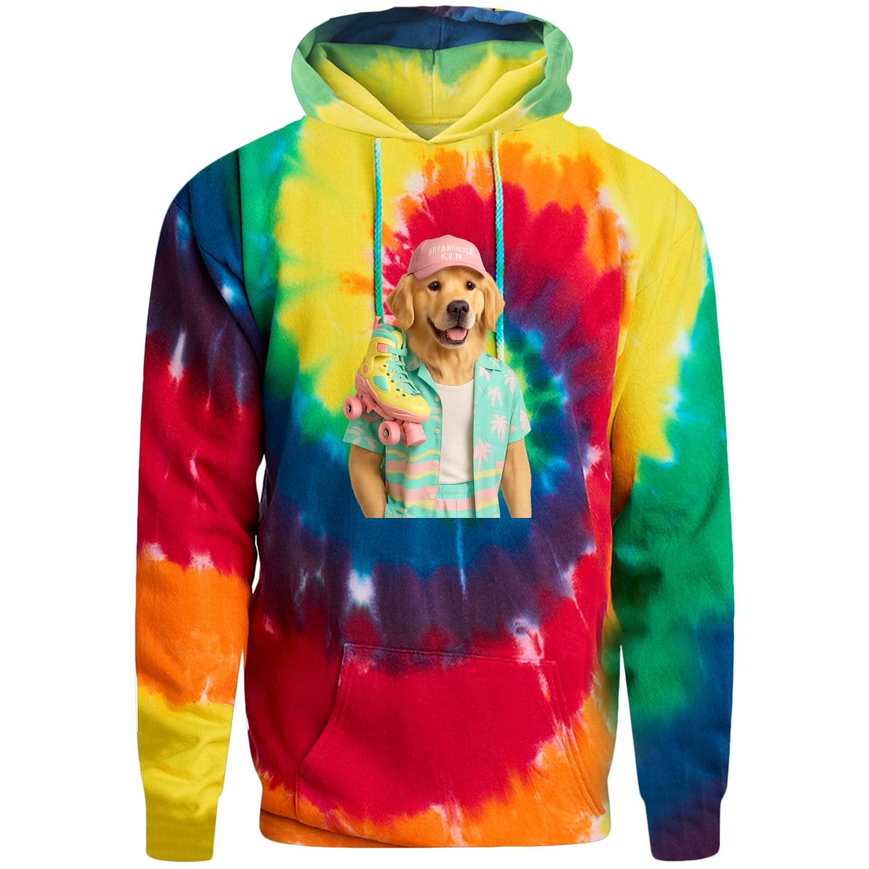PC146 Port & Company Adult Tie-Dye Pullover Hoodie - Rainbow