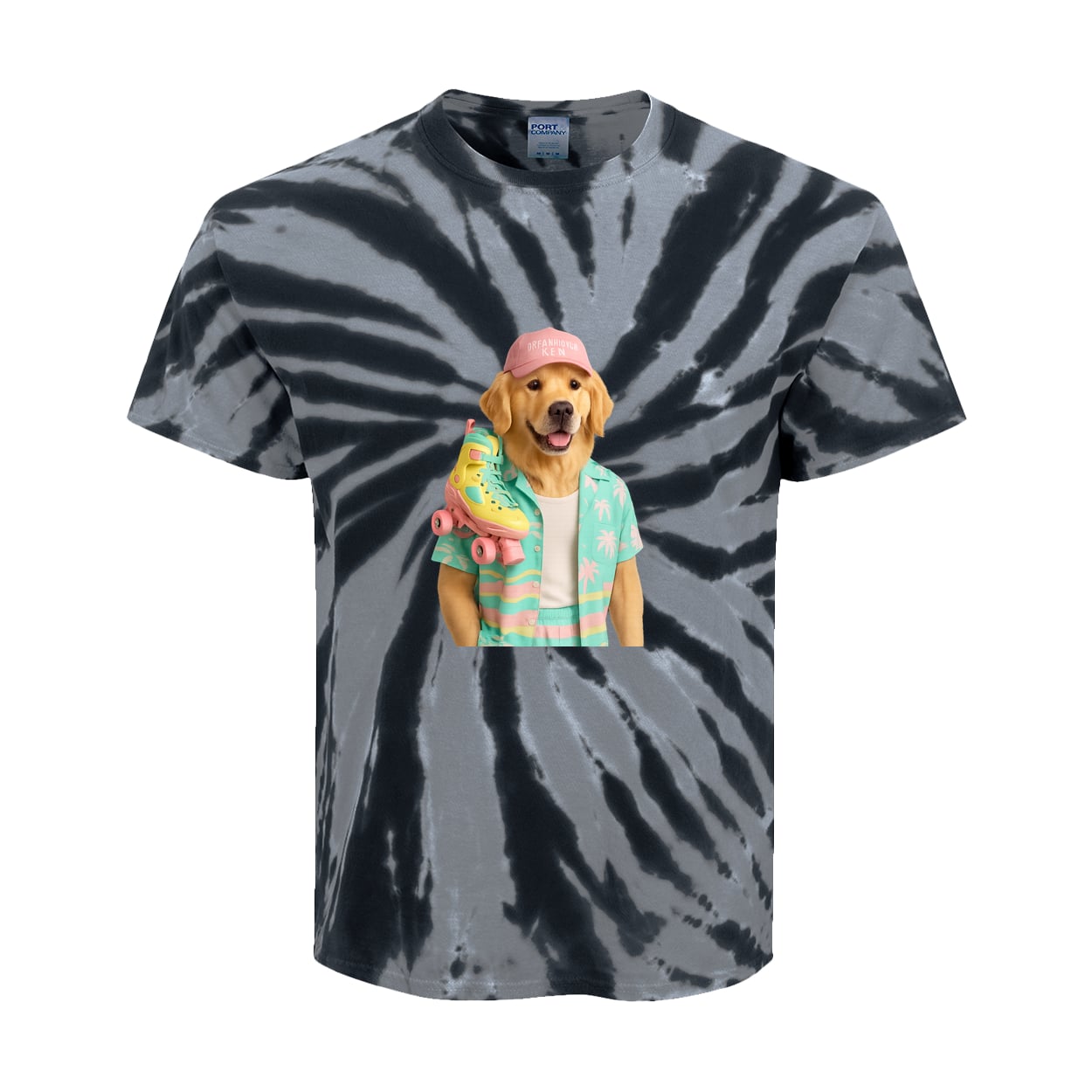 PC147Y Port & Company Kids Tie-Dye Tee - Black