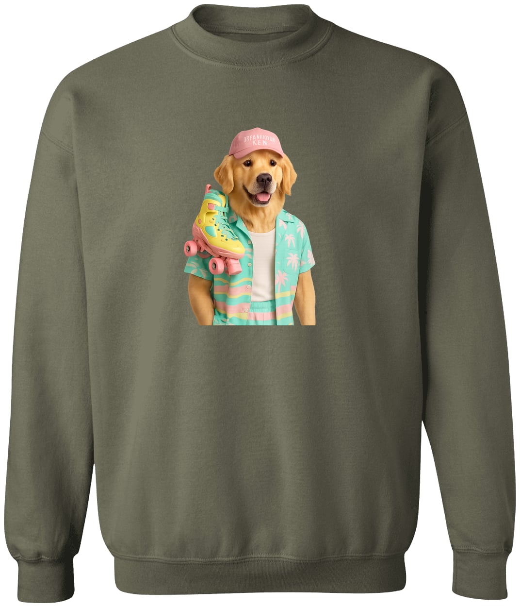 G180 Gildan Crewneck Pullover Sweatshirt - Military Green
