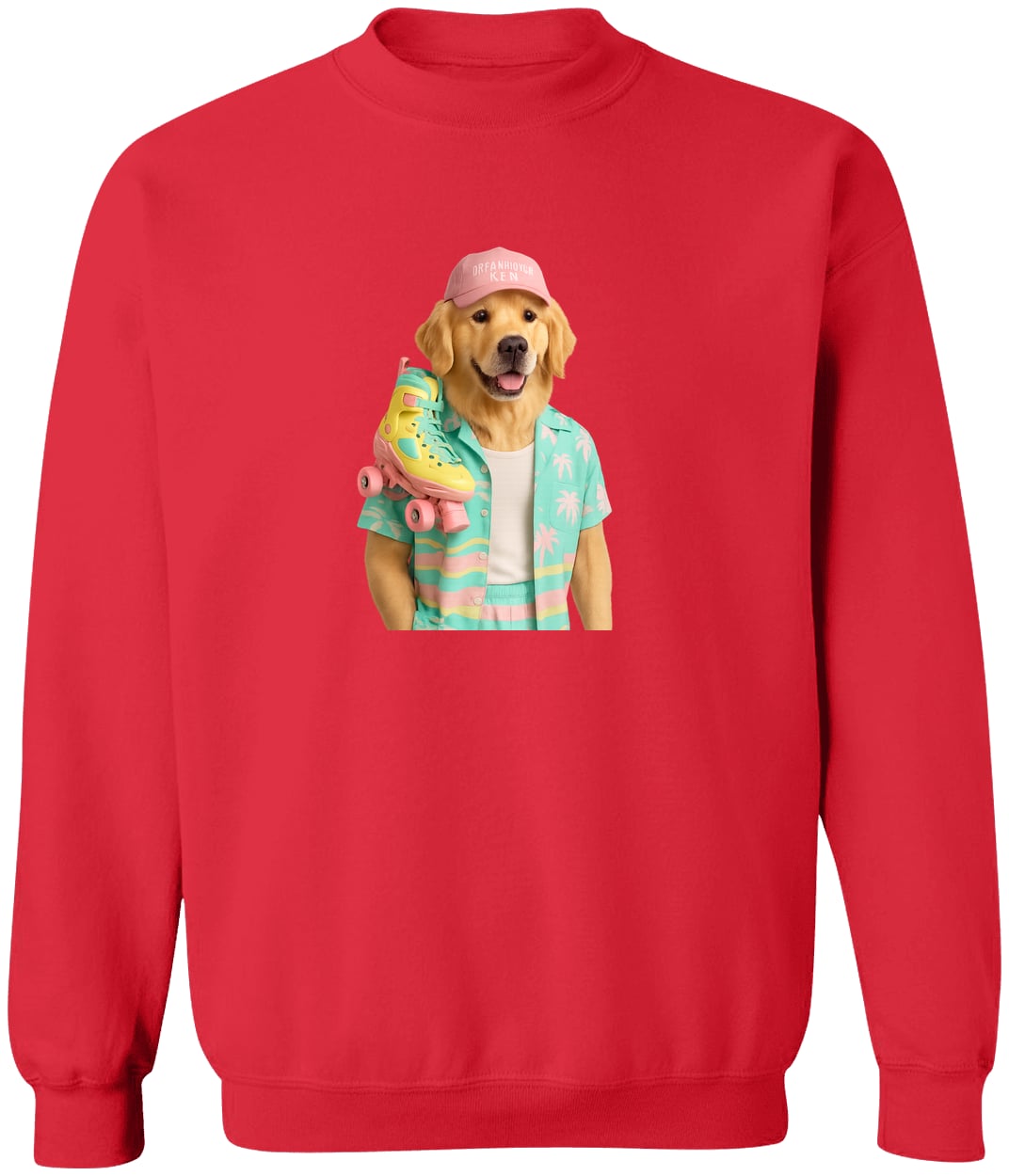 G180 Gildan Crewneck Pullover Sweatshirt - Red