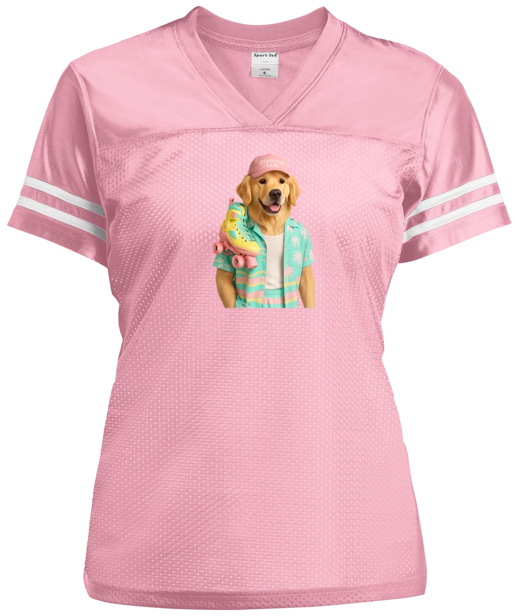 LST307 Sport-Tek Ladies' Replica Jersey - Light Pink/White