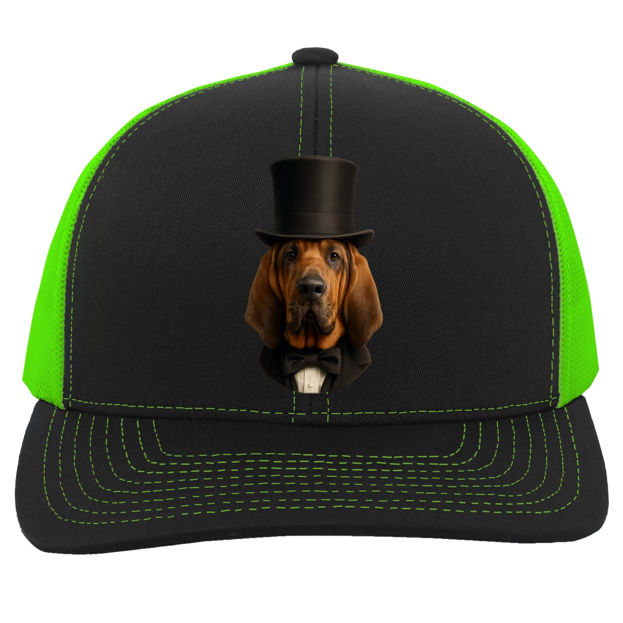 104C Trucker Snap Back - Black/Neon Green