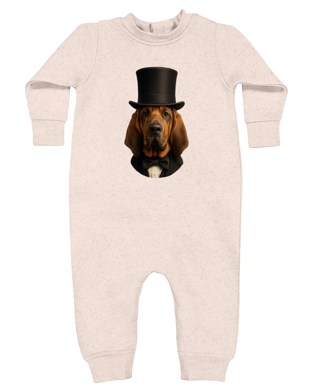 4447 Rabbit Skins Infant Fleece One-Piece Bodysuit - Natural Heather