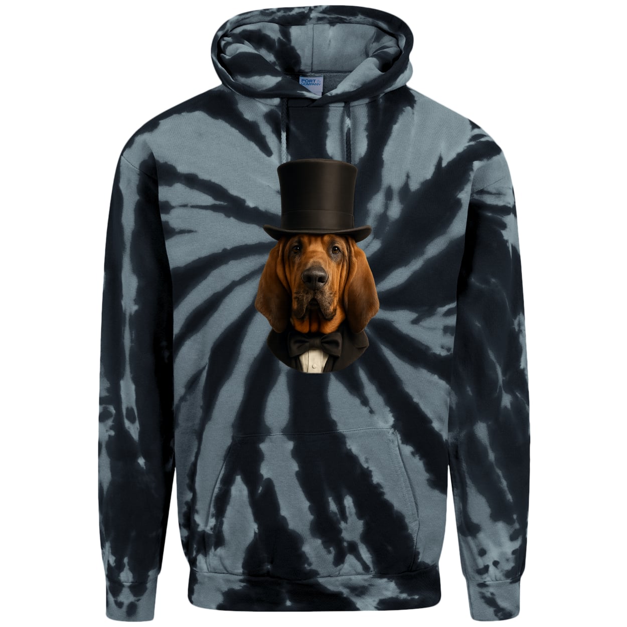 PC146 Port & Company Adult Tie-Dye Pullover Hoodie - Black