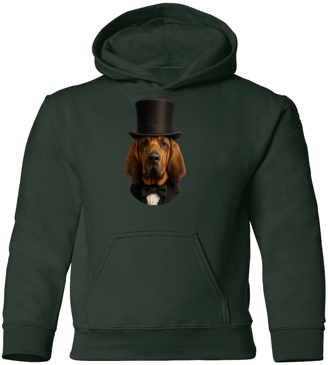 G185B Gildan Youth Pullover Hoodie - Forest Green