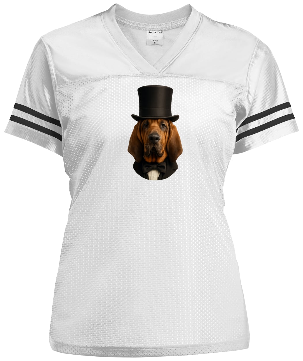 LST307 Sport-Tek Ladies' Replica Jersey - White/Black