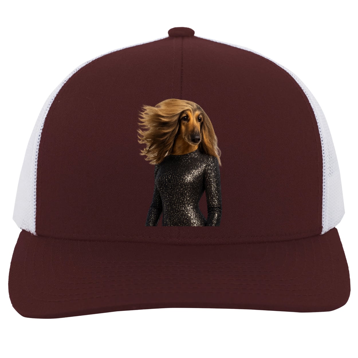 104C Trucker Snap Back - Maroon/White