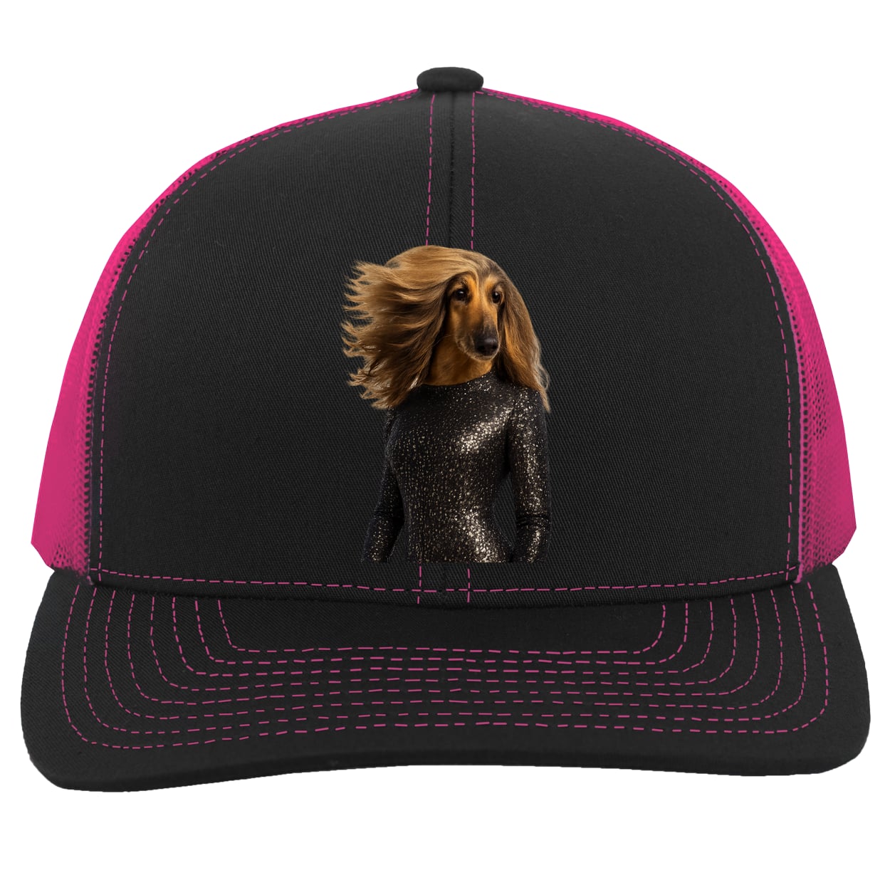 104C Trucker Snap Back - Black/Pink