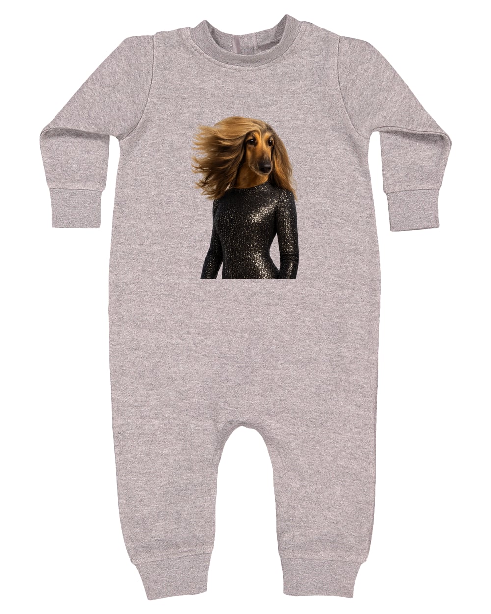 4447 Rabbit Skins Infant Fleece One-Piece Bodysuit - Heather Grey