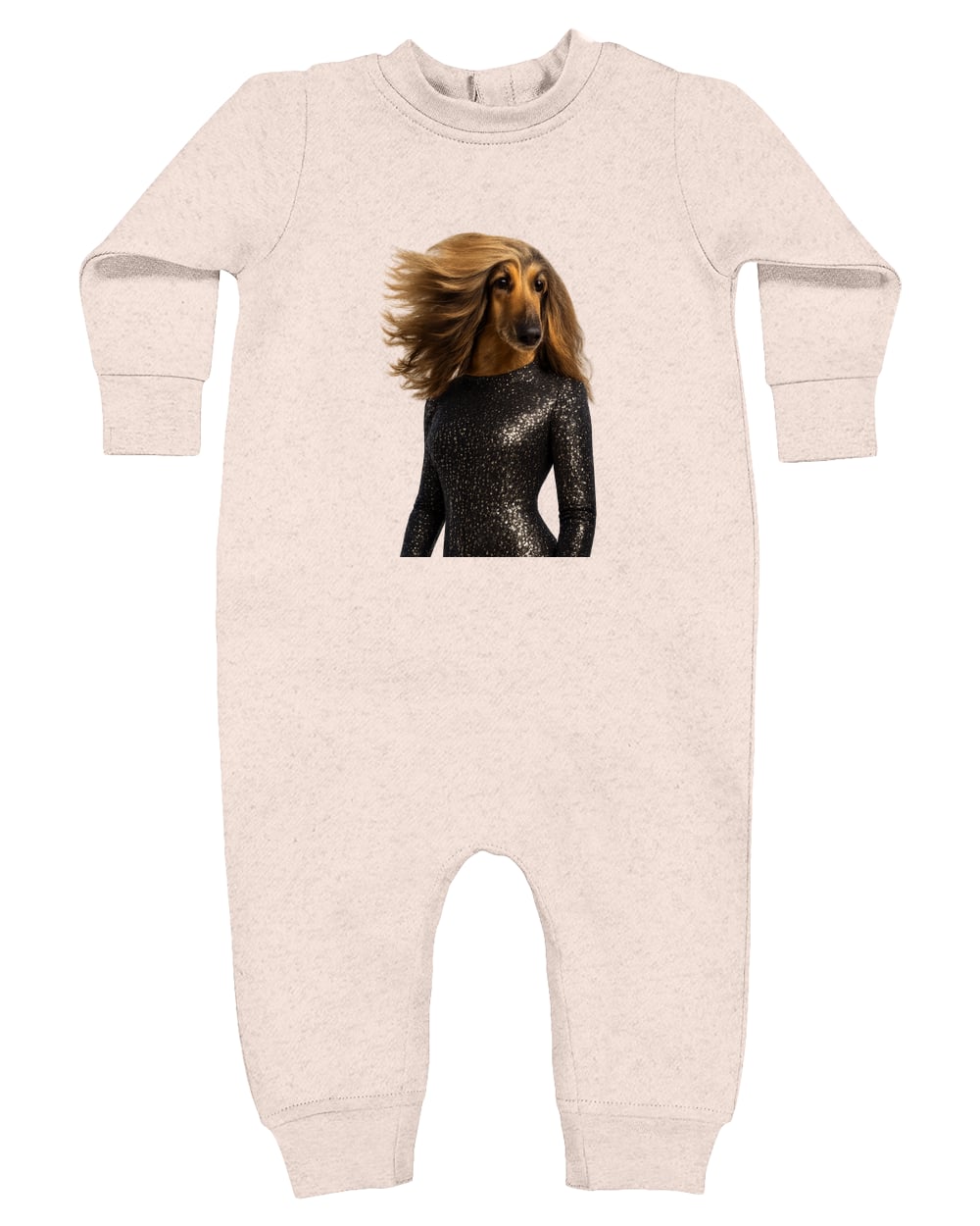 4447 Rabbit Skins Infant Fleece One-Piece Bodysuit - Natural Heather