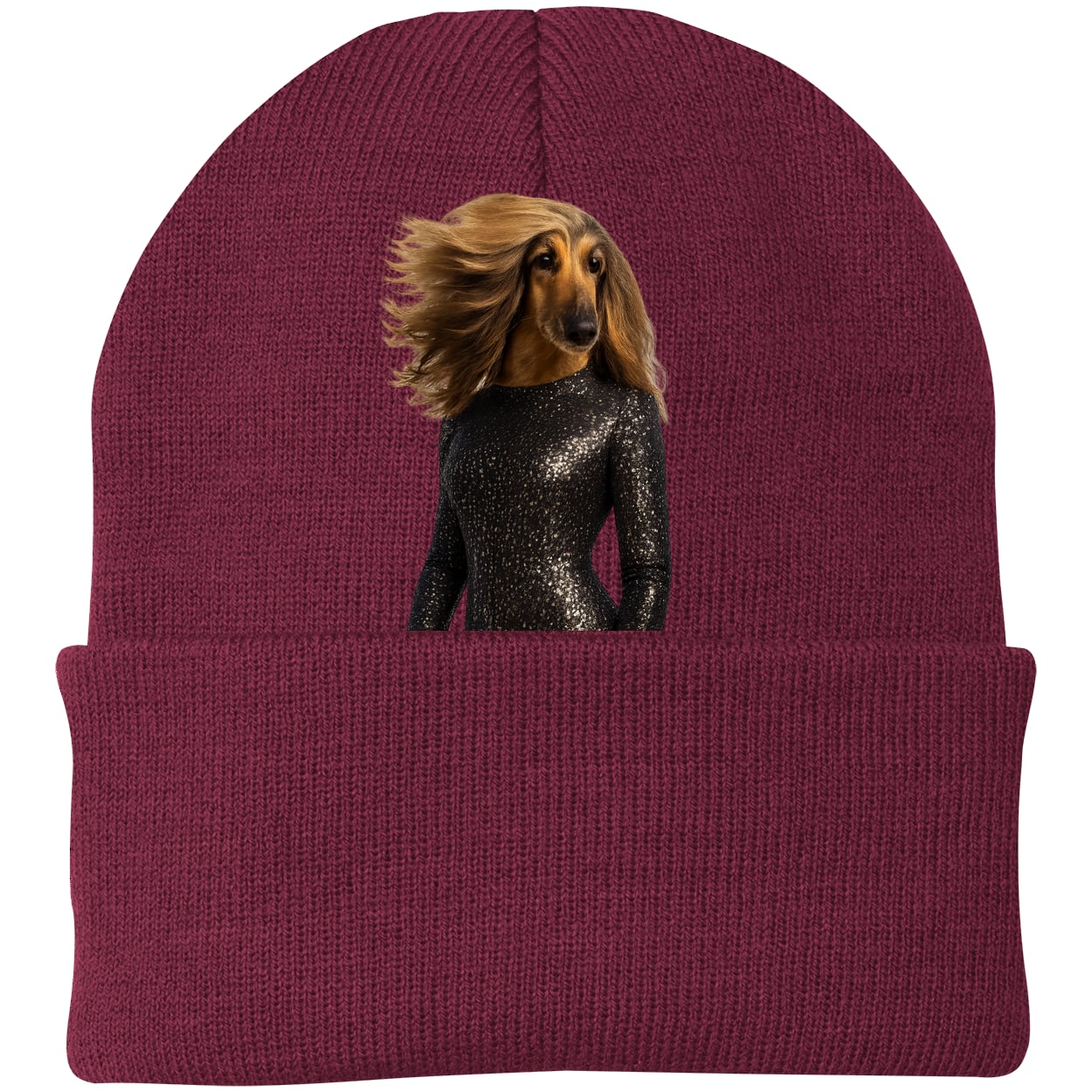 CP90 Port & Company Knit Beanie - Maroon