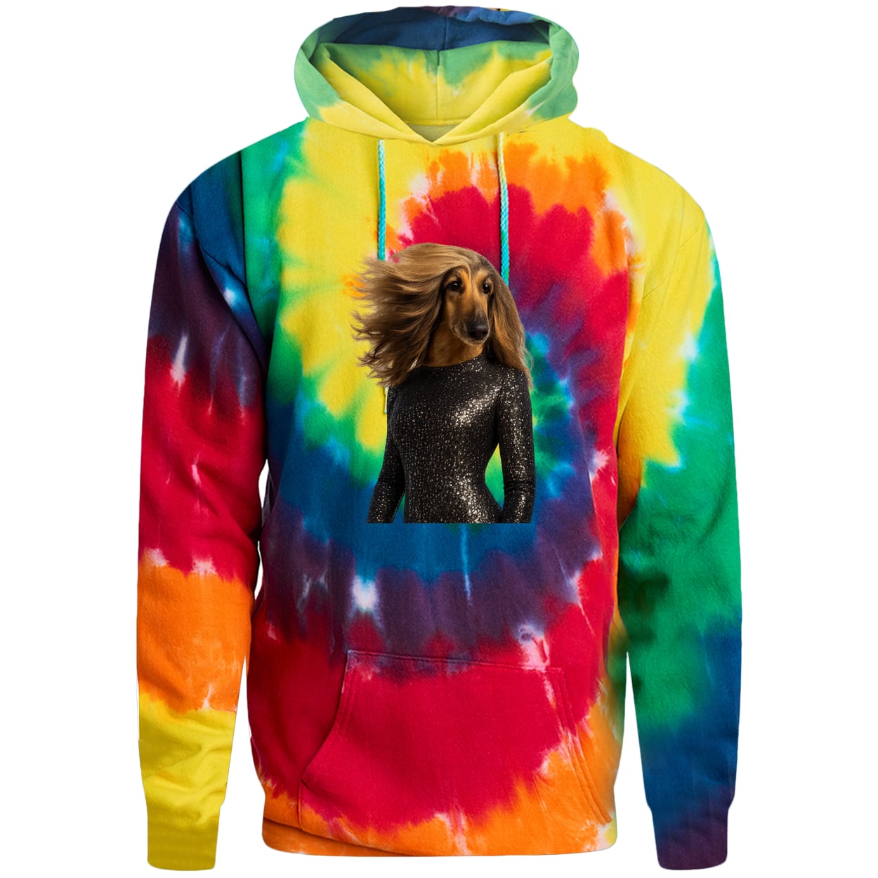 PC146 Port & Company Adult Tie-Dye Pullover Hoodie - Rainbow