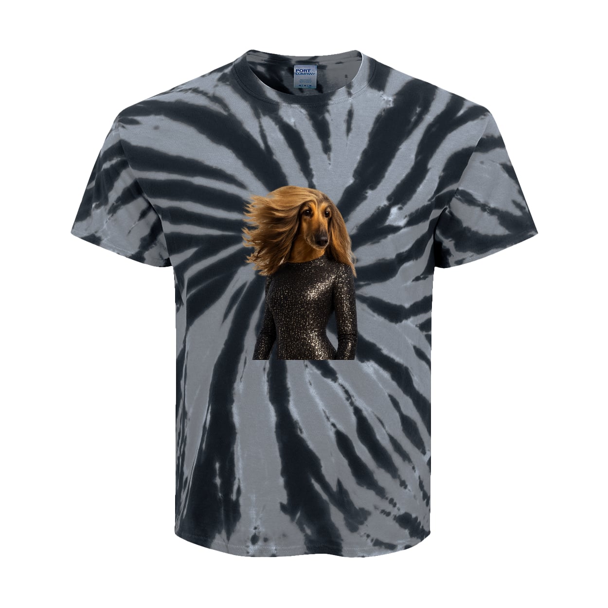 PC147Y Port & Company Kids Tie-Dye Tee - Black