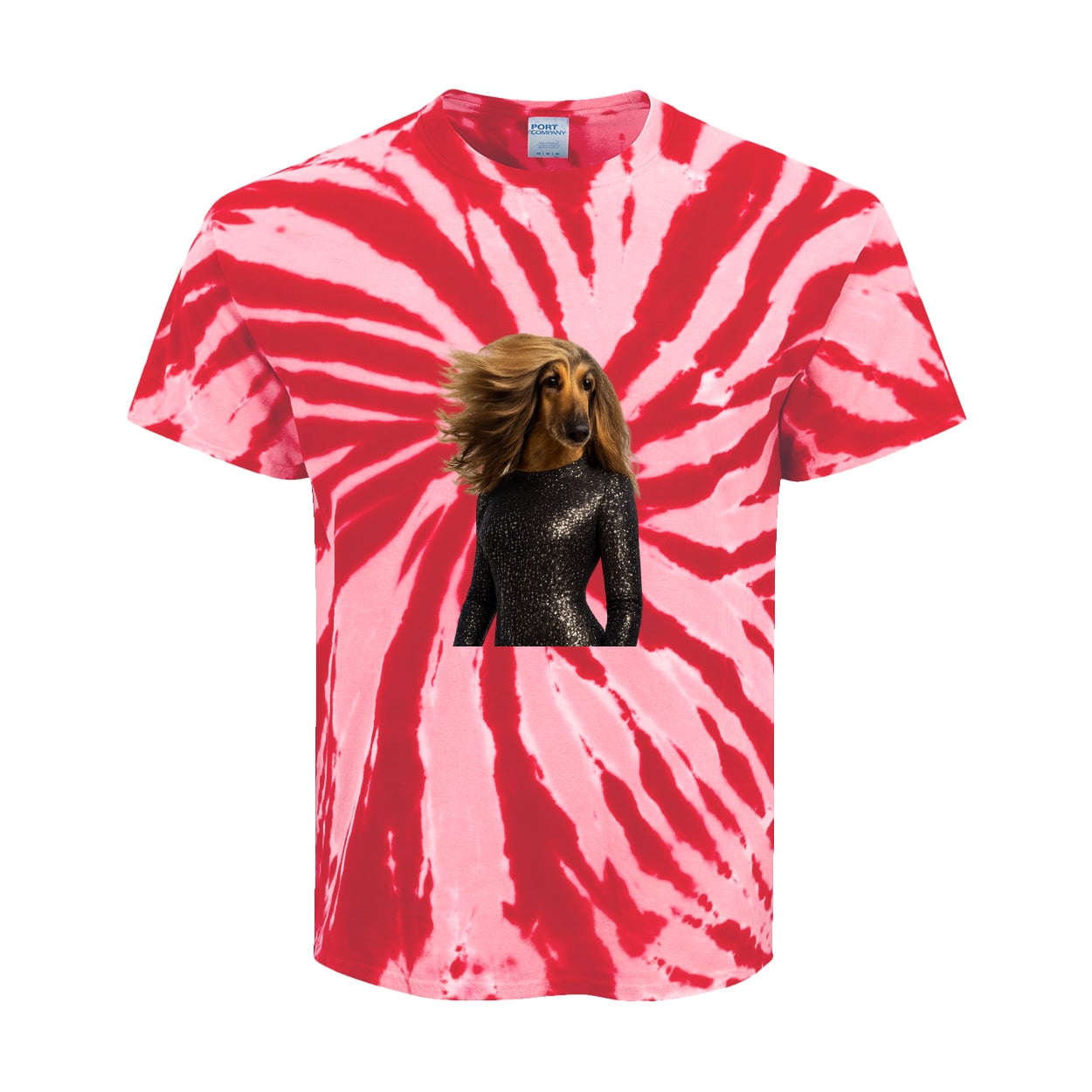 PC147Y Port & Company Kids Tie-Dye Tee - Red