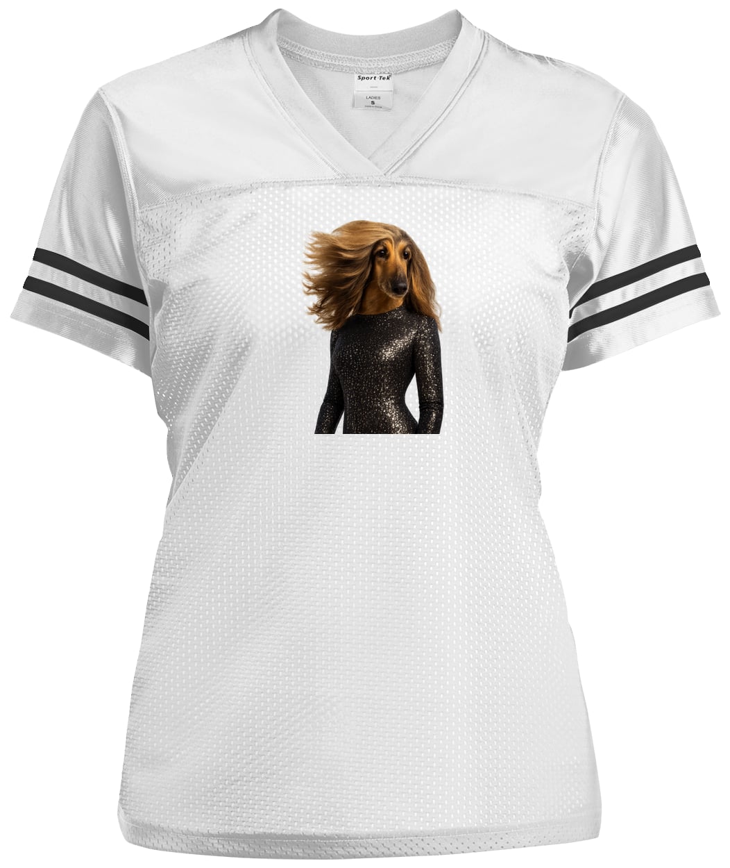 LST307 Sport-Tek Ladies' Replica Jersey - White/Black