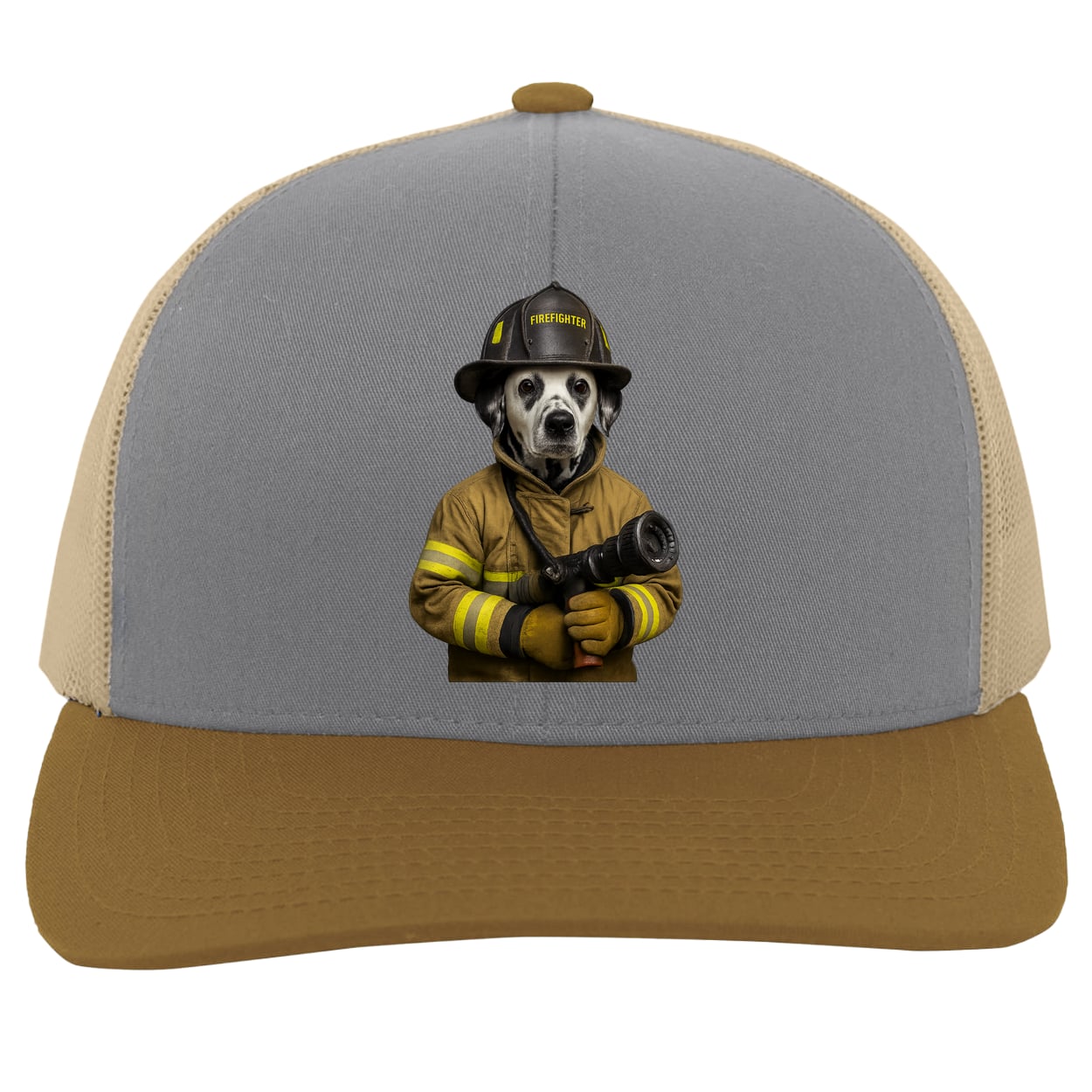 104C Trucker Snap Back - Heather/Beige/Amber
