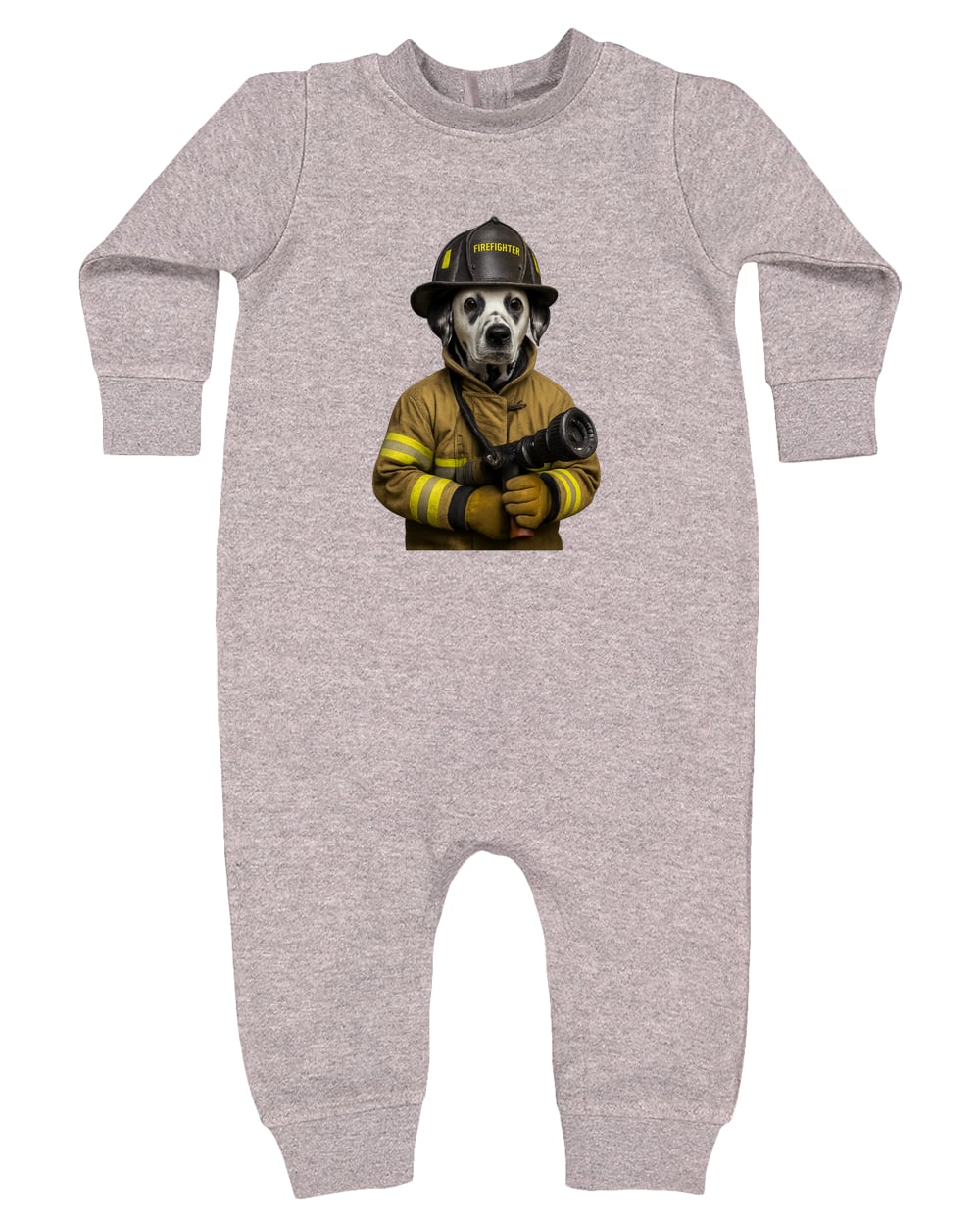4447 Rabbit Skins Infant Fleece One-Piece Bodysuit - Heather Grey