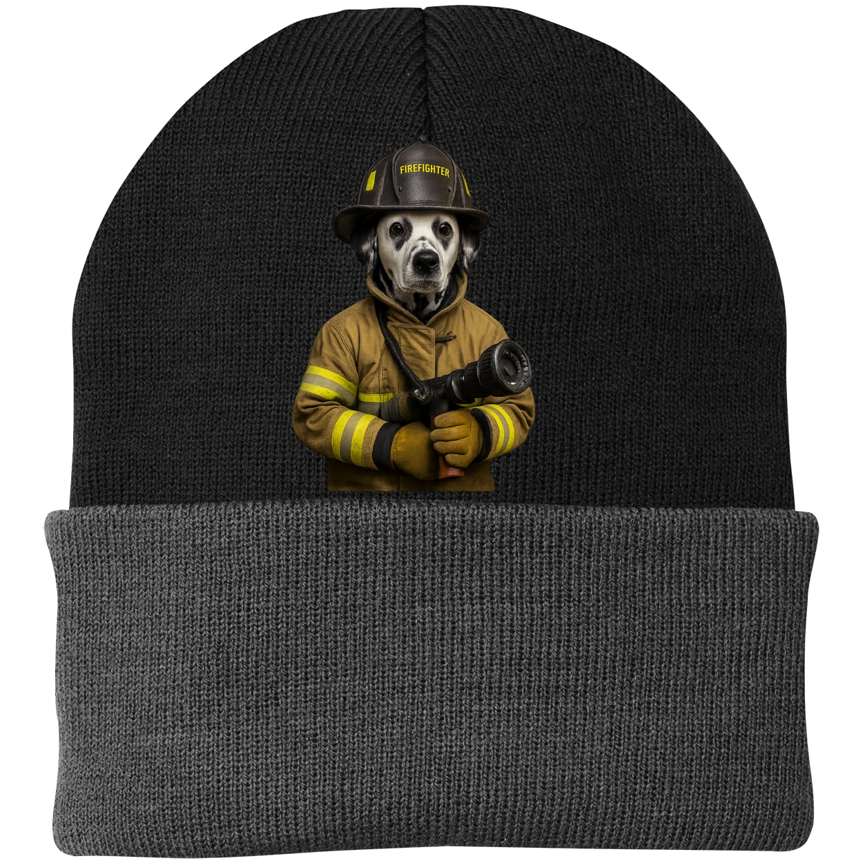 CP90 Port & Company Knit Beanie - Black/Gray
