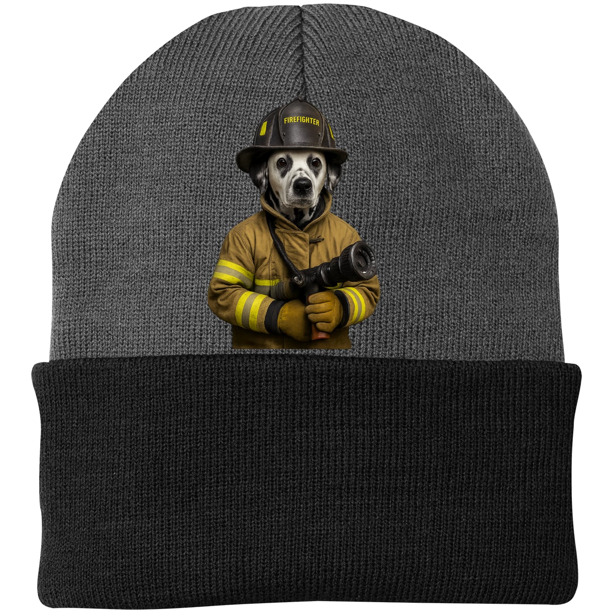CP90 Port & Company Knit Beanie - Athletic Oxford/Black