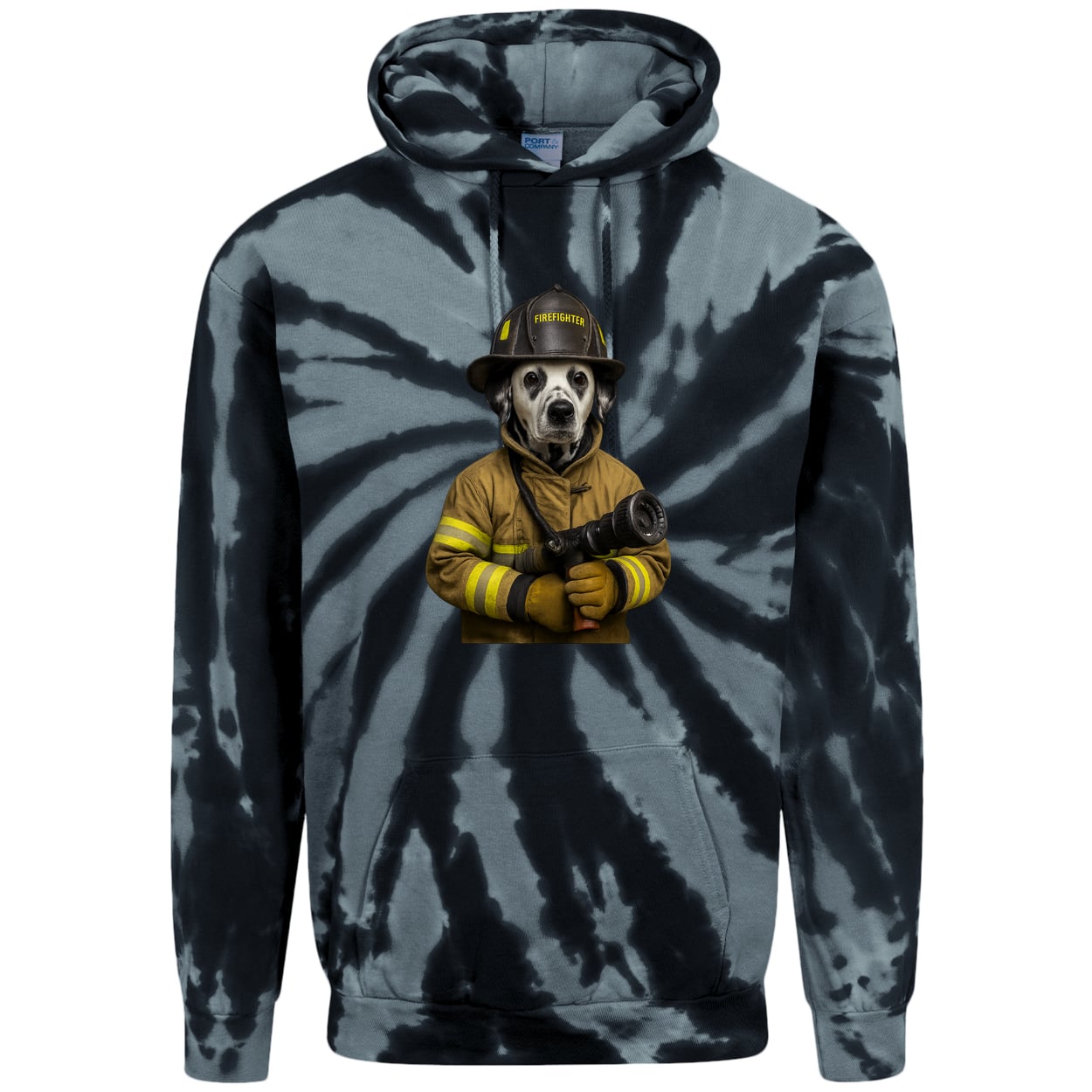 PC146 Port & Company Adult Tie-Dye Pullover Hoodie - Black
