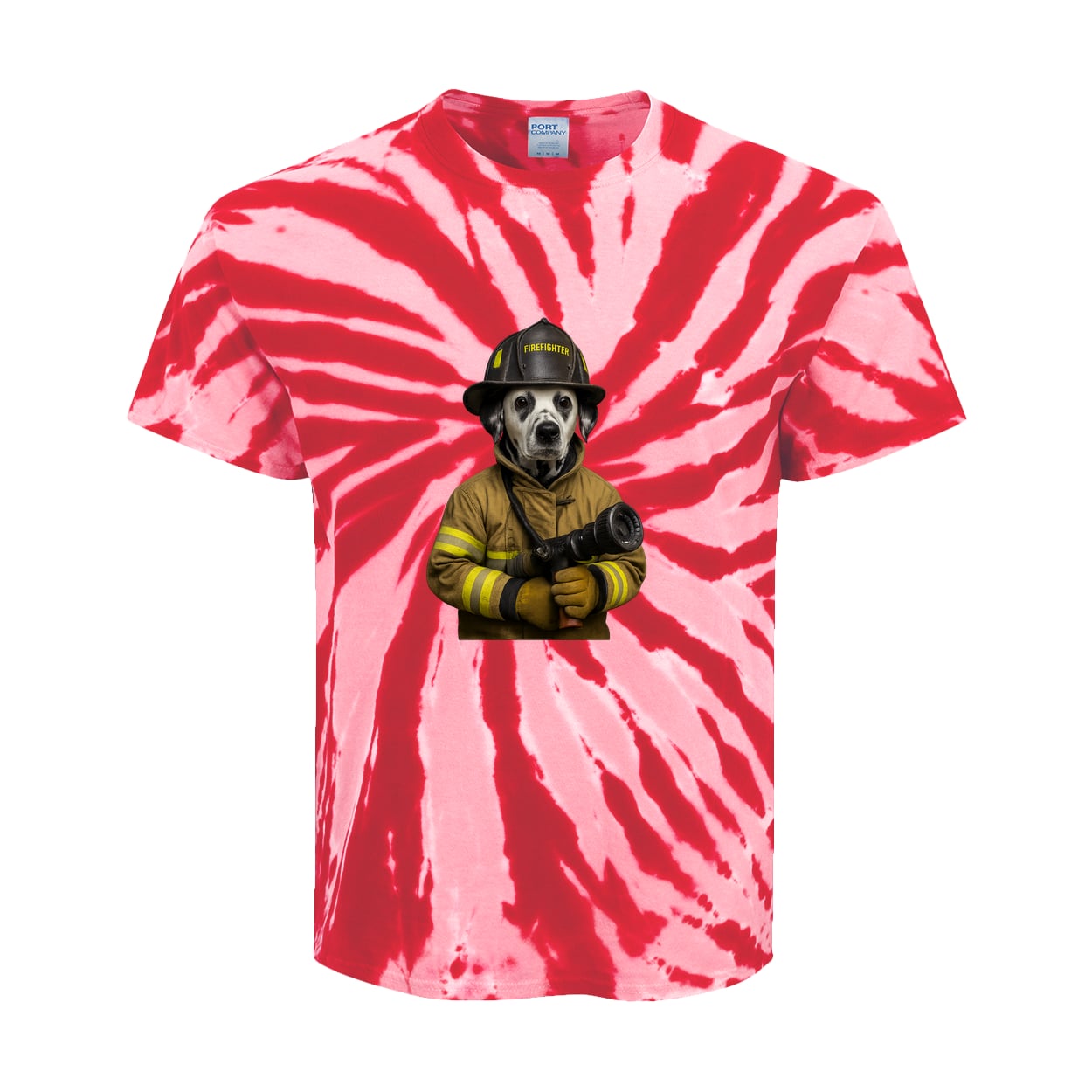PC147Y Port & Company Kids Tie-Dye Tee - Red