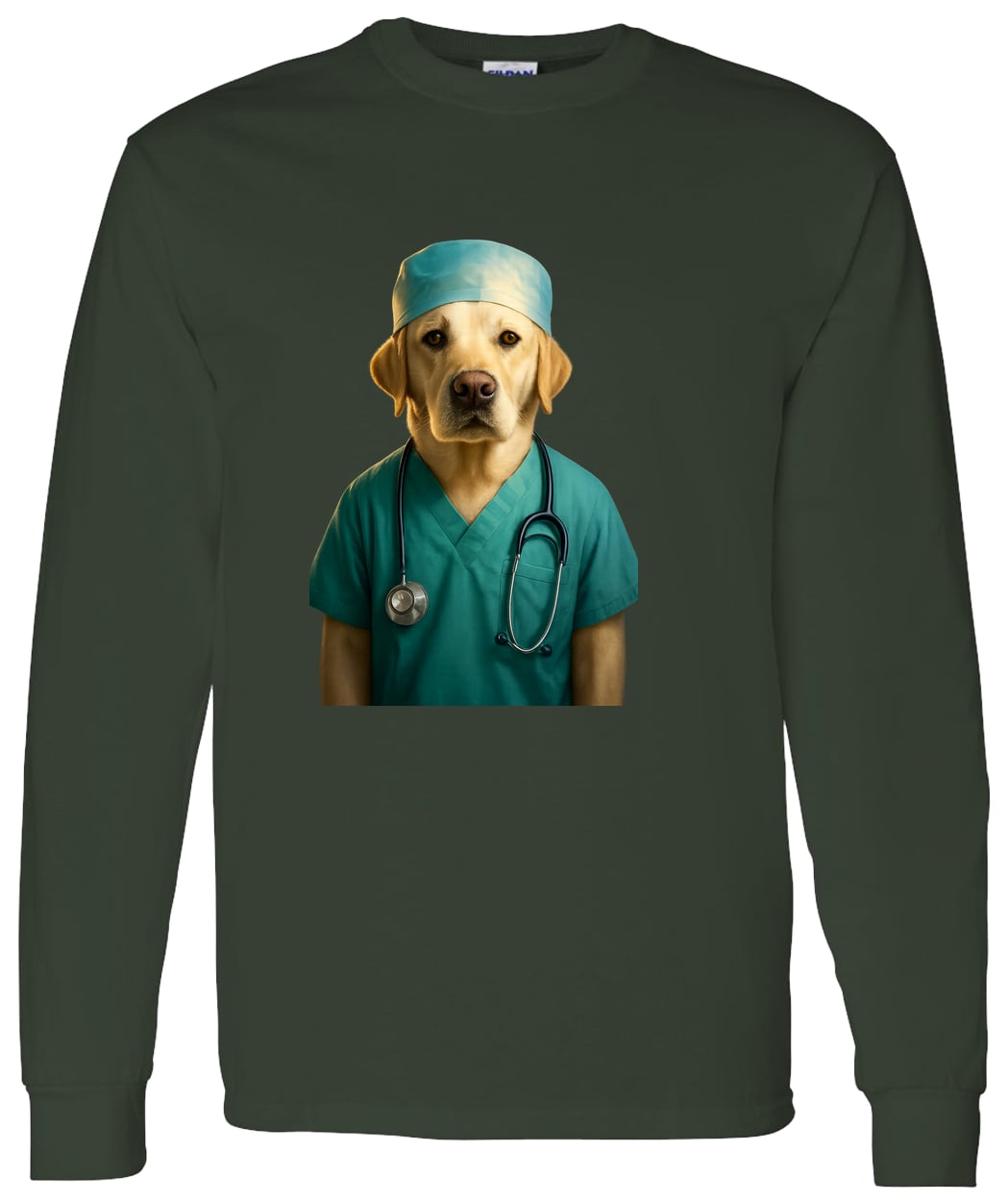 G540 LS T-Shirt 5.3 oz. - Forest Green