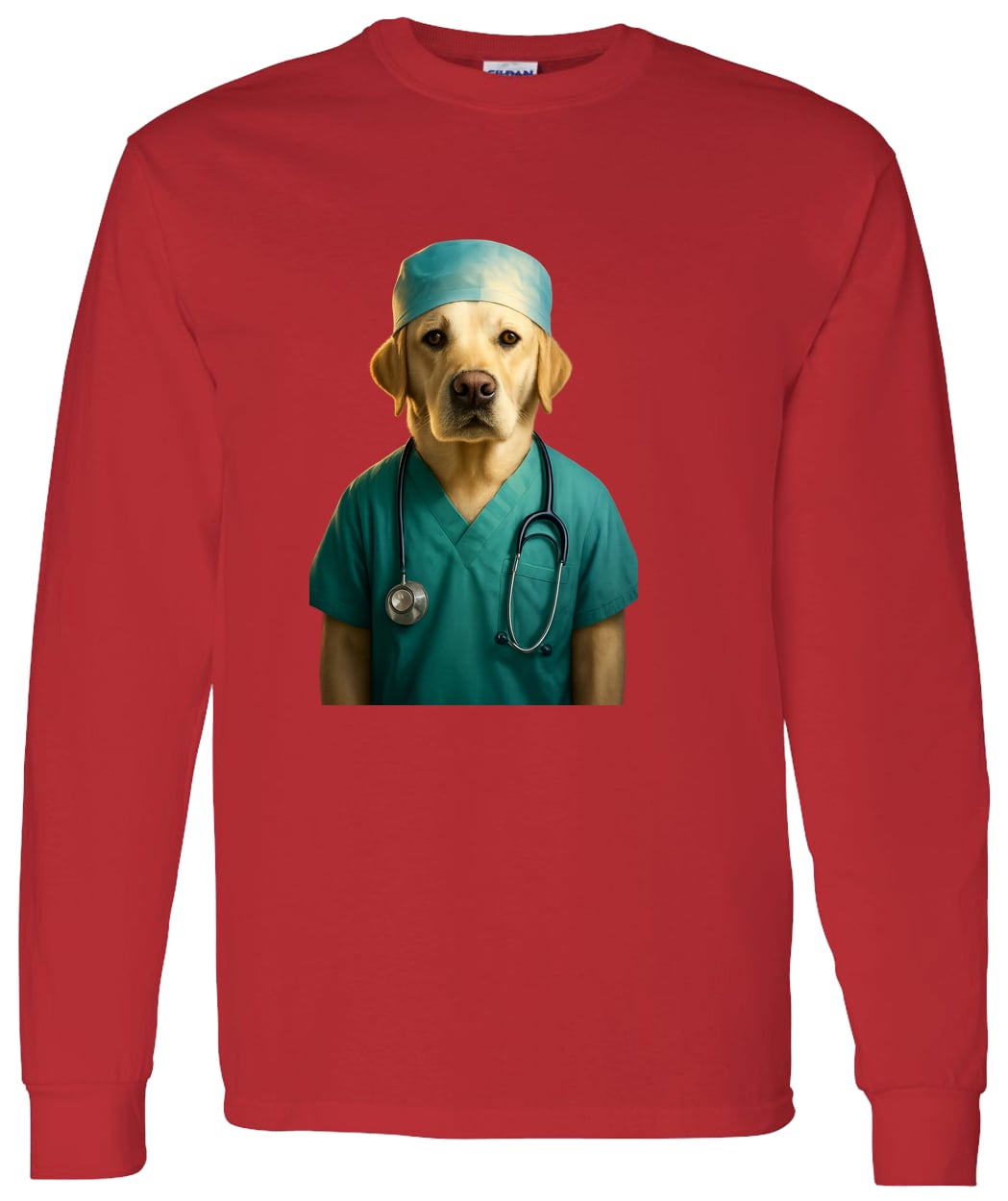 G540 LS T-Shirt 5.3 oz. - Red