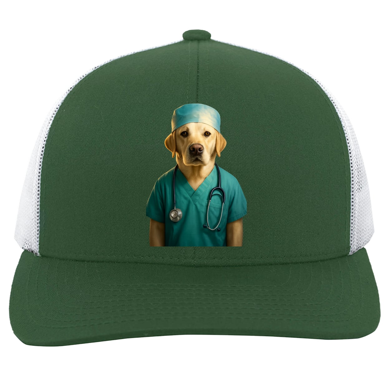 104C Trucker Snap Back - Dark Green/White
