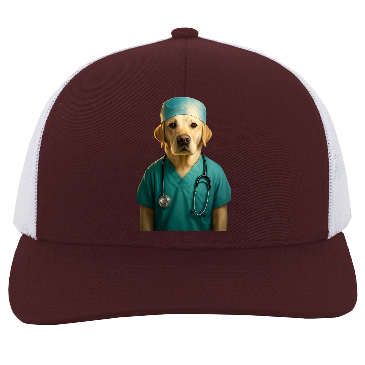 104C Trucker Snap Back - Maroon/White