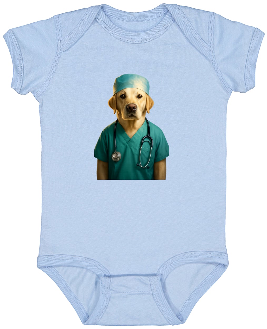 4424 Infant Fine Jersey Bodysuit - Light Blue
