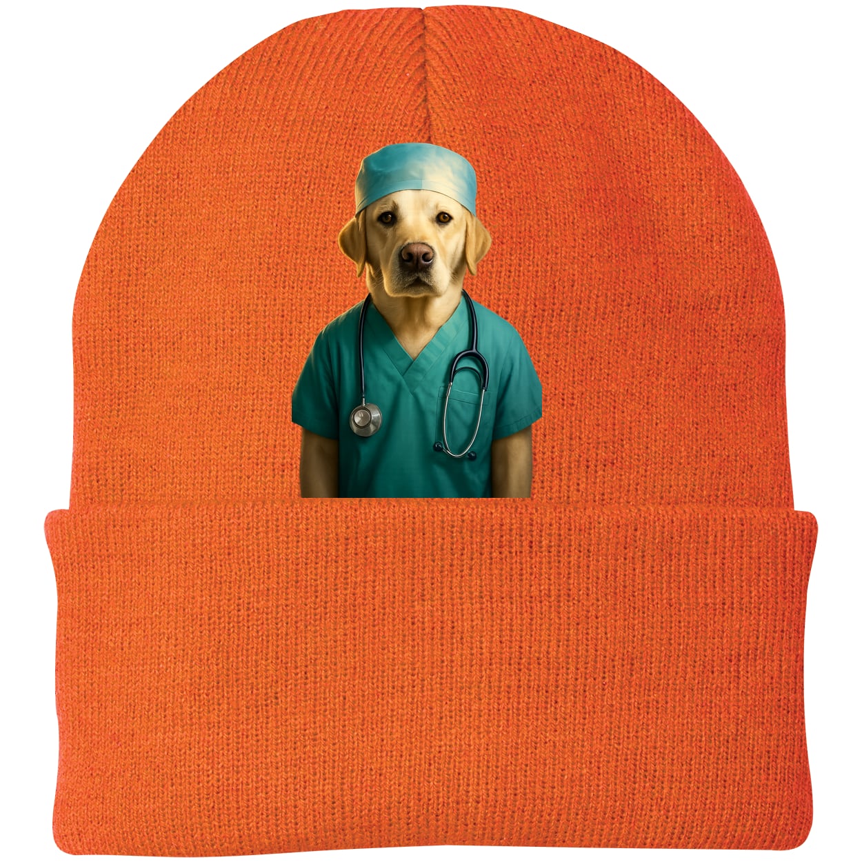 CP90 Port & Company Knit Beanie - Neon Orange