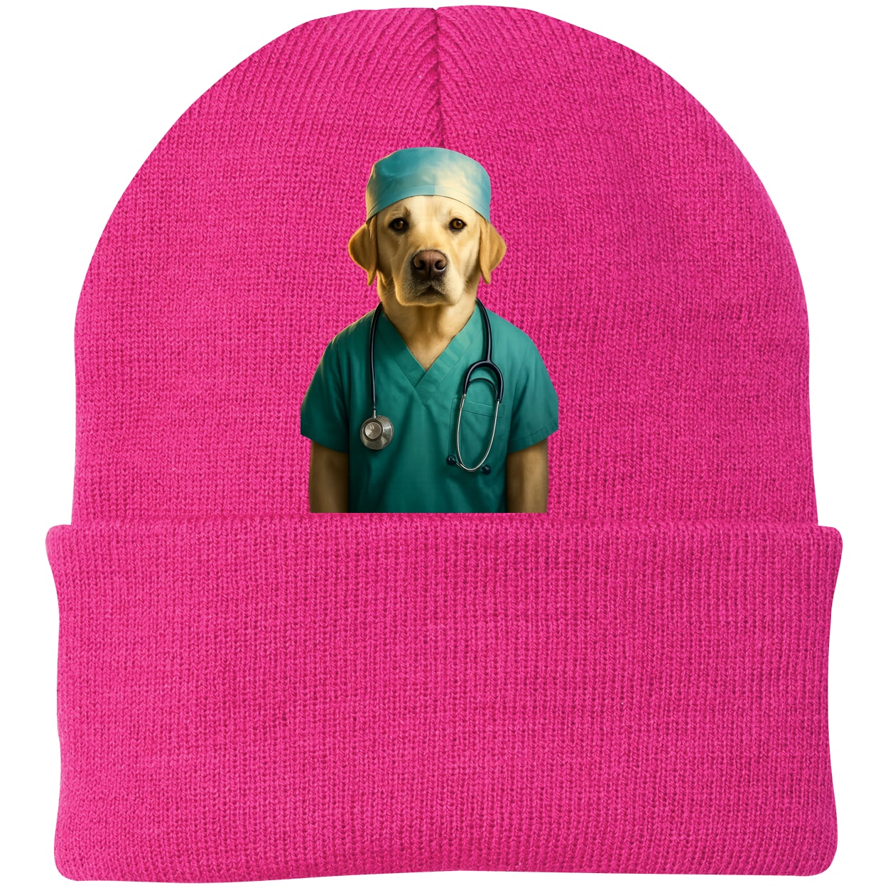 CP90 Port & Company Knit Beanie - Neon Pink