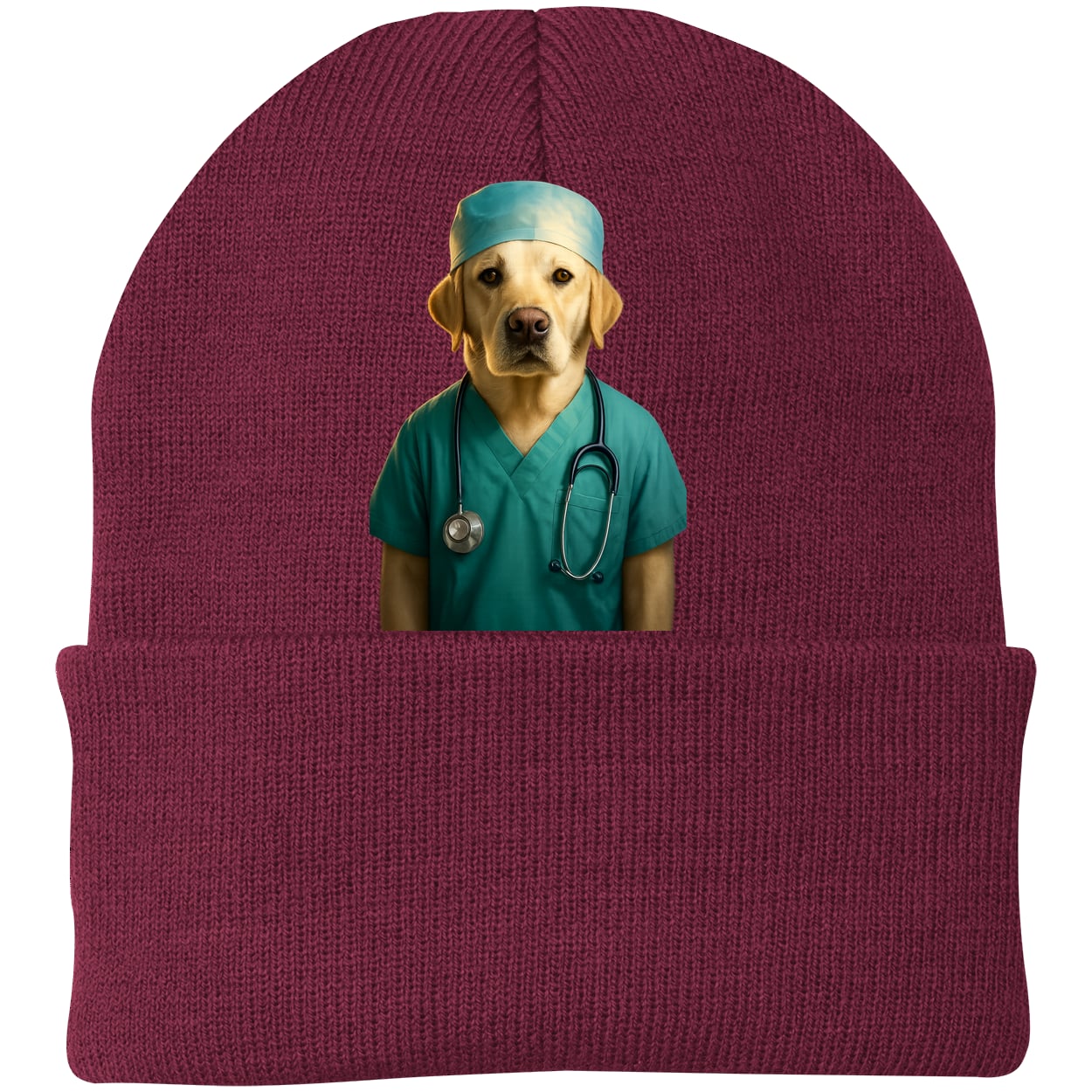 CP90 Port & Company Knit Beanie - Maroon