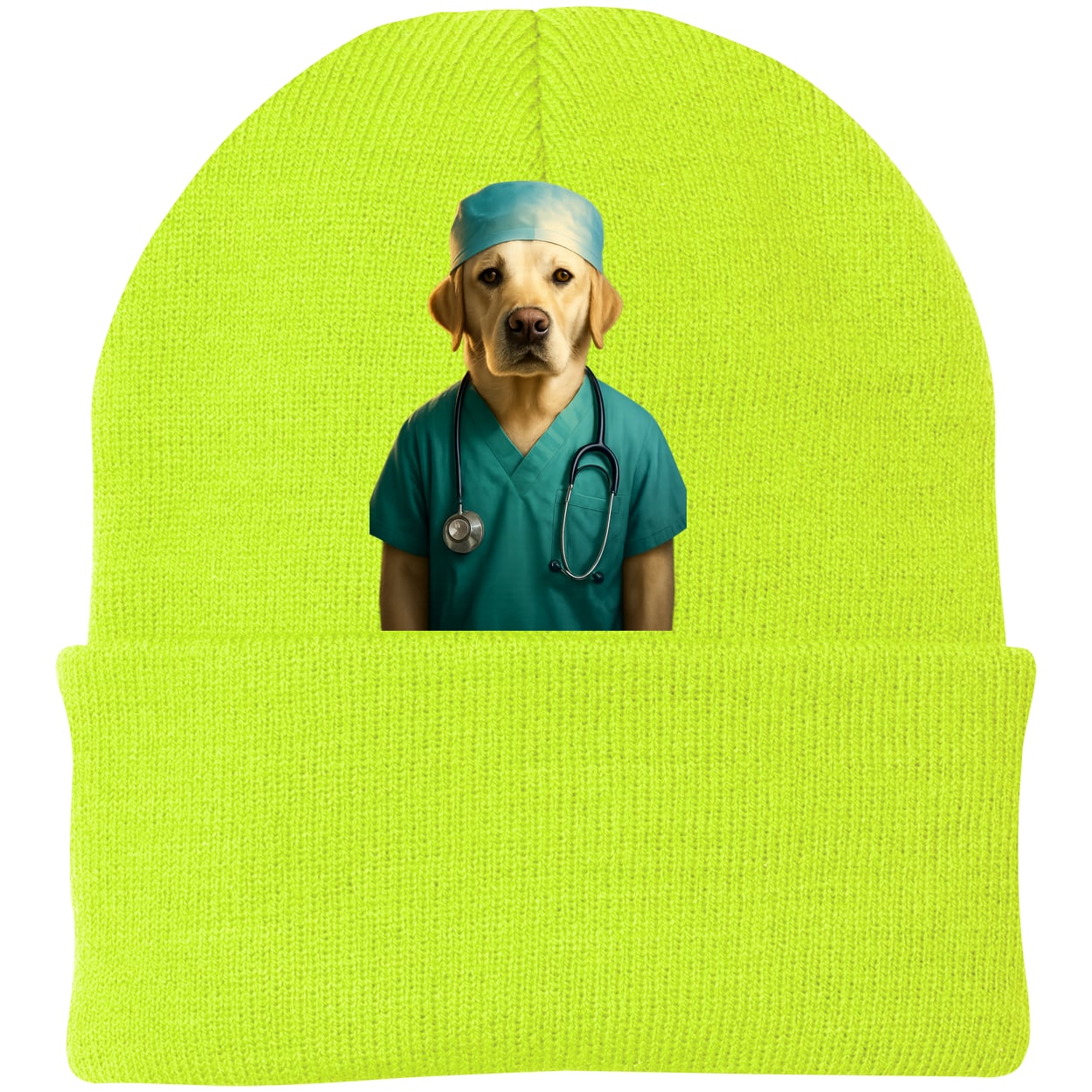 CP90 Port & Company Knit Beanie - Neon Yellow