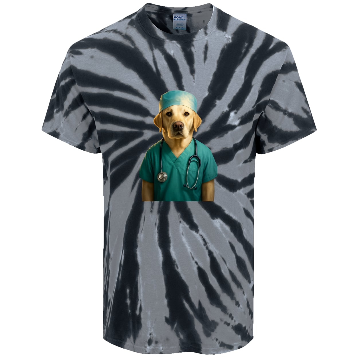 PC147 Port & Company Tie-Dye Tee - Black