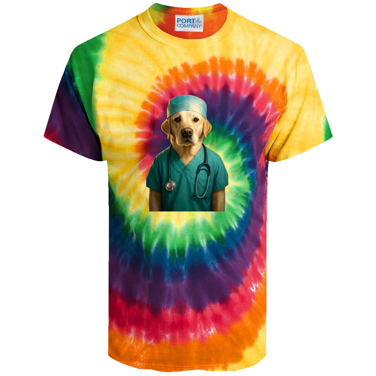 PC147 Port & Company Tie-Dye Tee - Rainbow