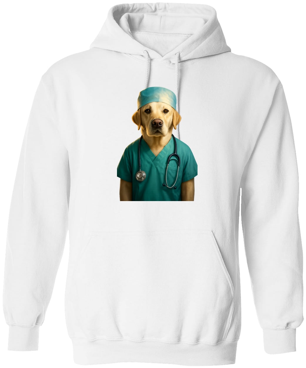 G185 Gildan Pullover Hoodie - White