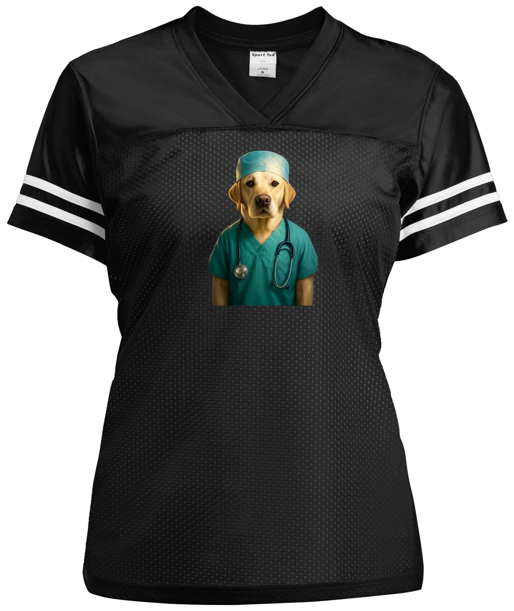 LST307 Sport-Tek Ladies' Replica Jersey - Black/White