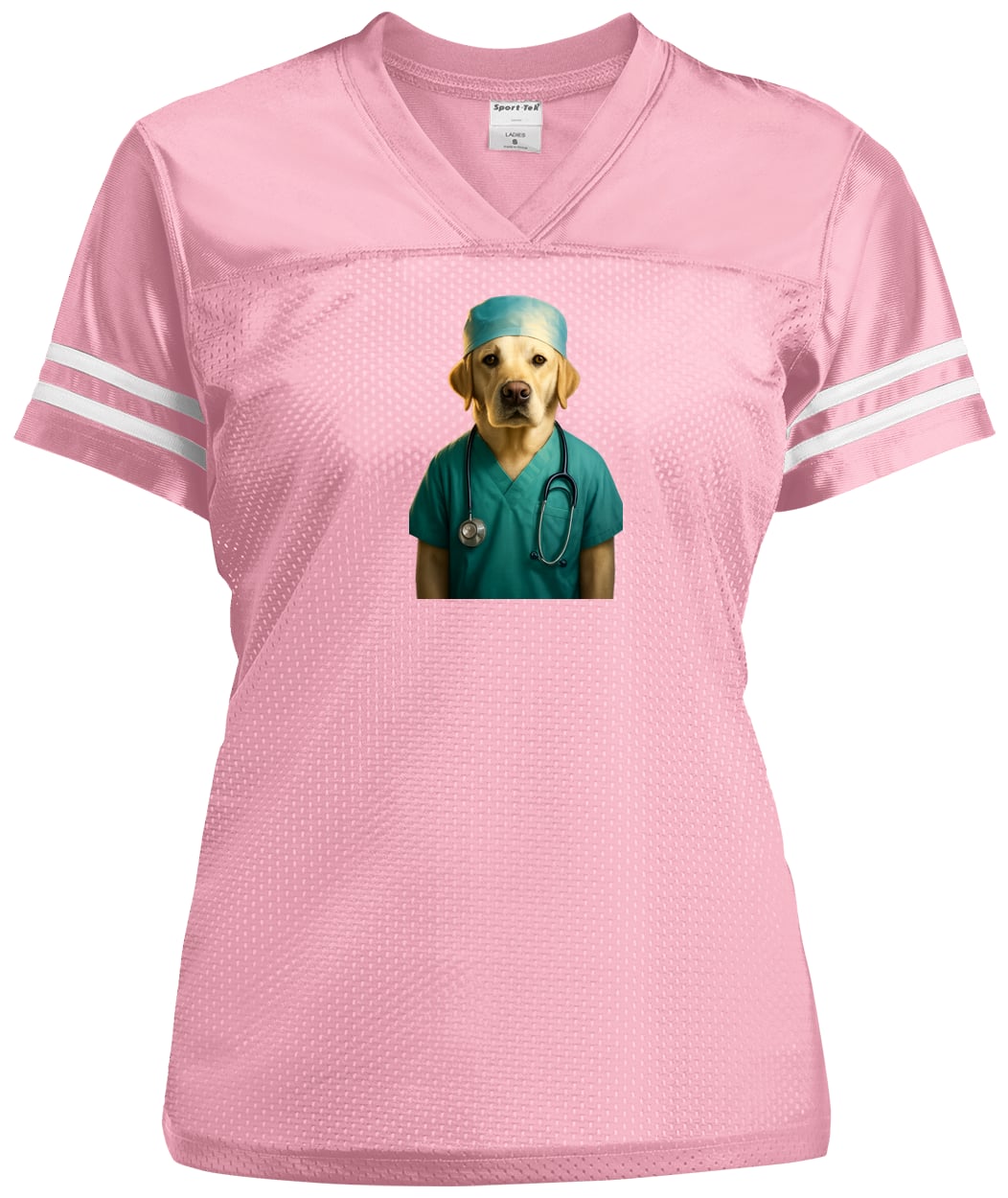 LST307 Sport-Tek Ladies' Replica Jersey - Light Pink/White