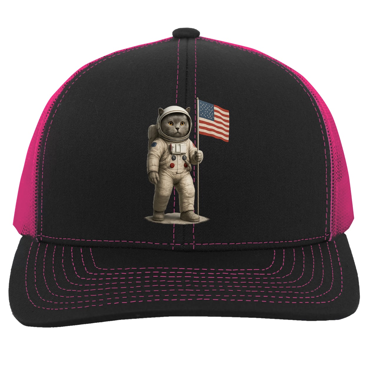 104C Trucker Snap Back - Black/Pink